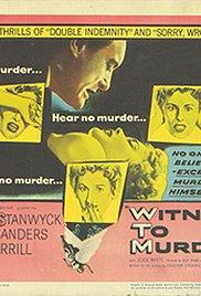 Witness to Murder (1954) movie poster