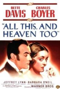 All This, and Heaven Too (1940) movie poster