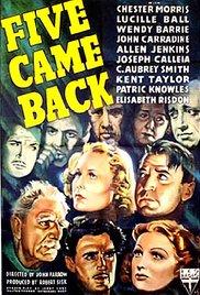 Five Came Back (1939) movie poster