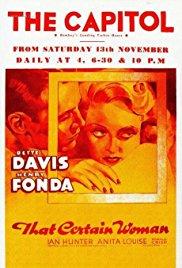 That Certain Woman (1937) movie poster