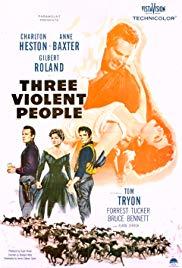Three Violent People (1956) movie poster